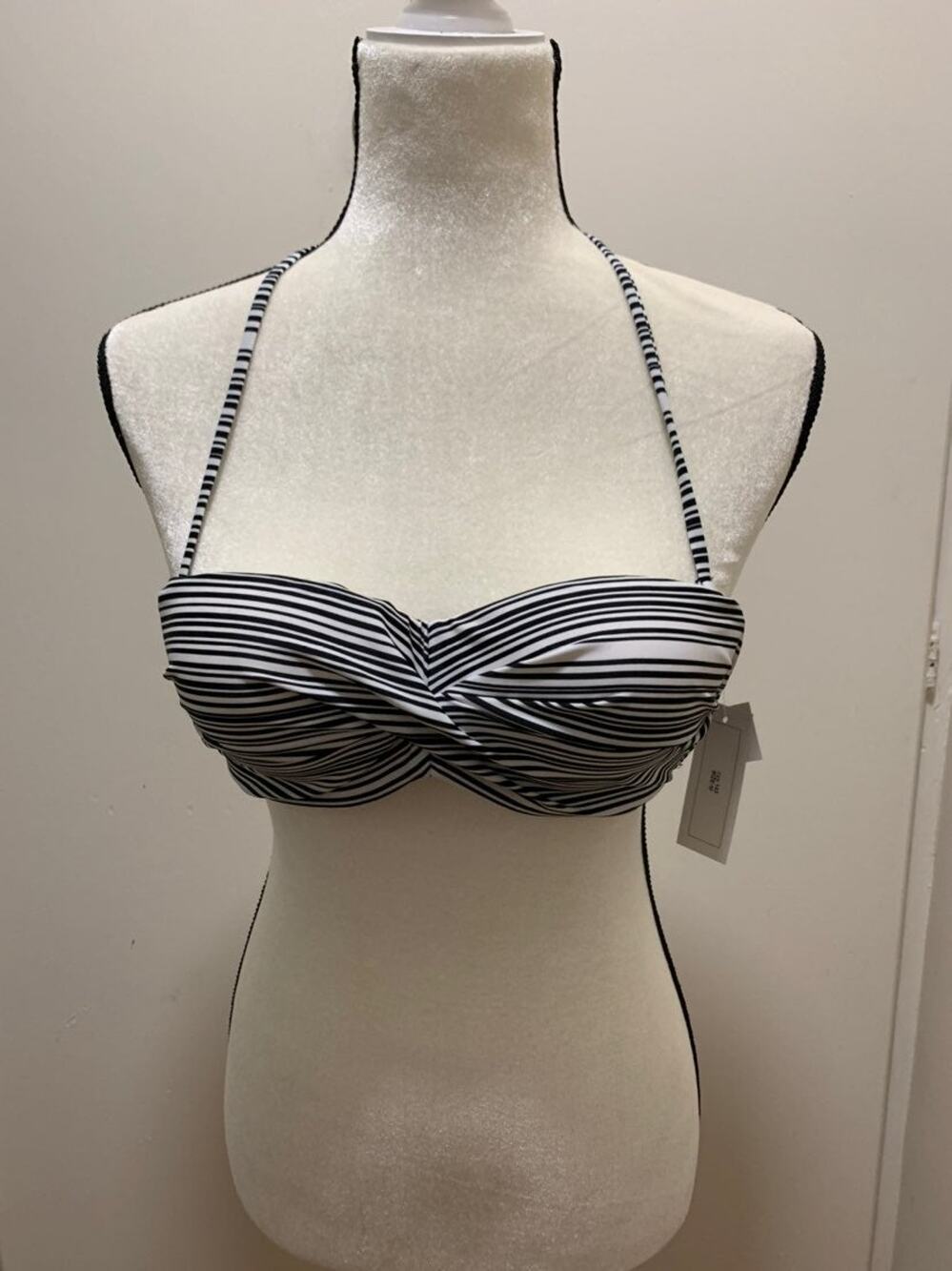 Apparel America Striped Swim Bikini Top Size Medium